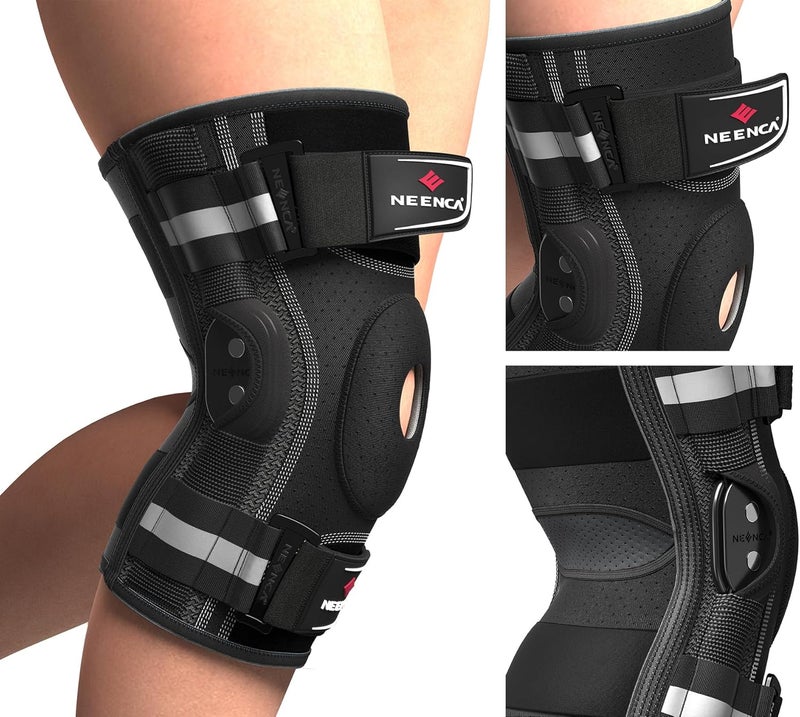 NEENCA Professional Knee Brace, Adjustable Hinged, with Removable Side Stabilizers, Strong Stability for Joint Pain Relief, Arthritis, Meniscus Tear, ACL, PCL, Runner, Sports - Image 2